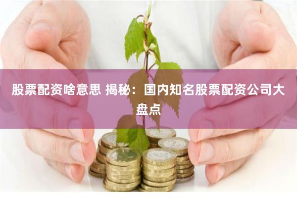 股票配资啥意思 揭秘：国内知名股票配资公司大盘点